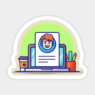 Curriculum Vitae Cartoon Vector Icon Illustration (5) Sticker